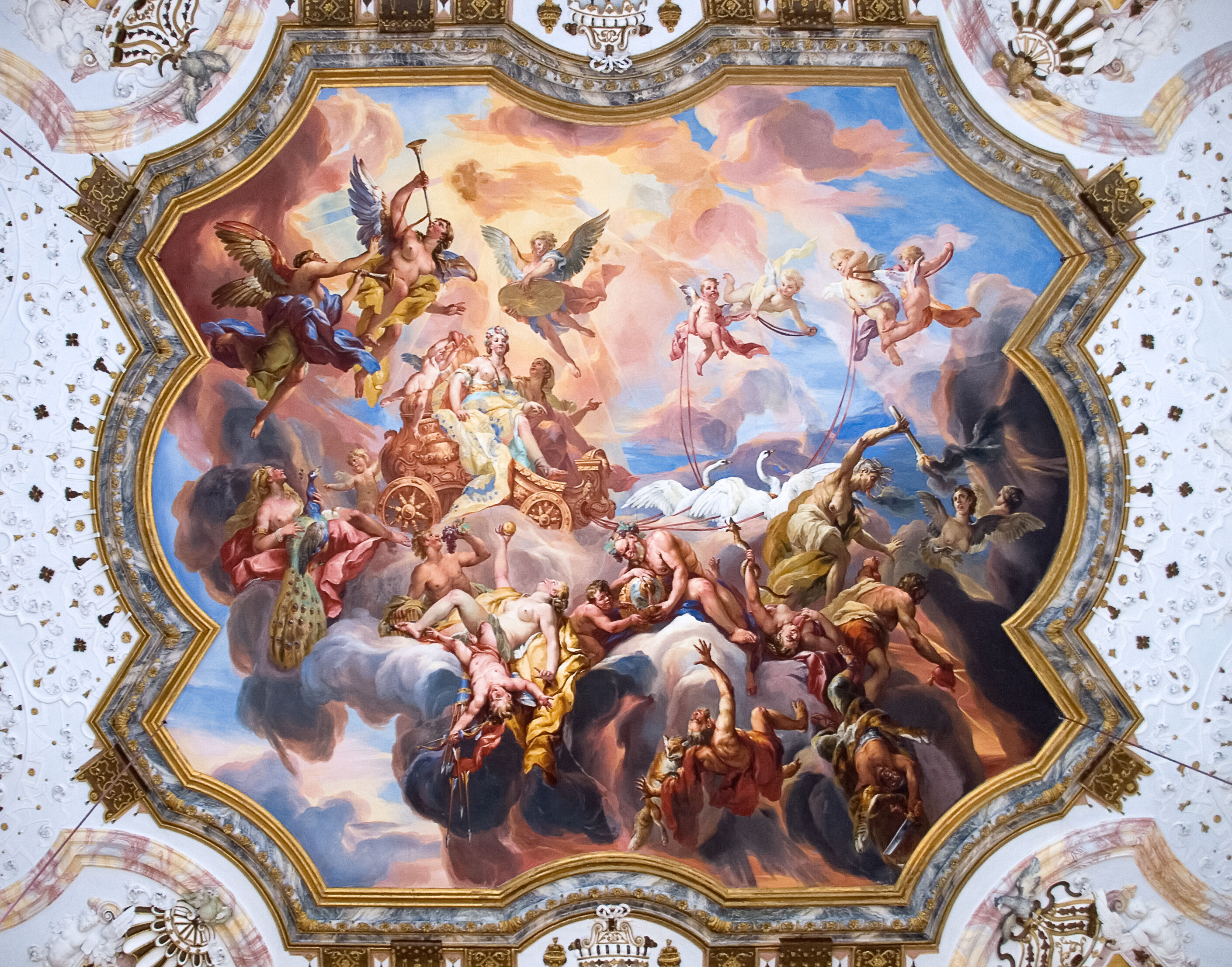 Deckenbild in Schloß Weißenstein