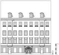 Aufriss der Fassade.