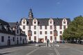 Hadamar, Residenzschloss, Blick vom südlich gelegenenen Wirtschaftshof auf die Außenseite des Südflügels