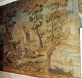 Leinwandbespannung an der Westwand im Mittelraum des Obergeschosses