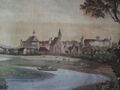 Mindelheim, Pflegerhaus, Maximilianstraße 61, Ostwand, Donau, Schloß, zweitürmige Hofkirche, Pfarrkirche St. Martin, Unteres Tor und Frauenkirche